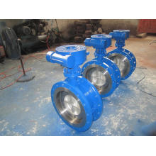 Double Flange Metal Seated Butterfly Valve with Pneumatic Operator